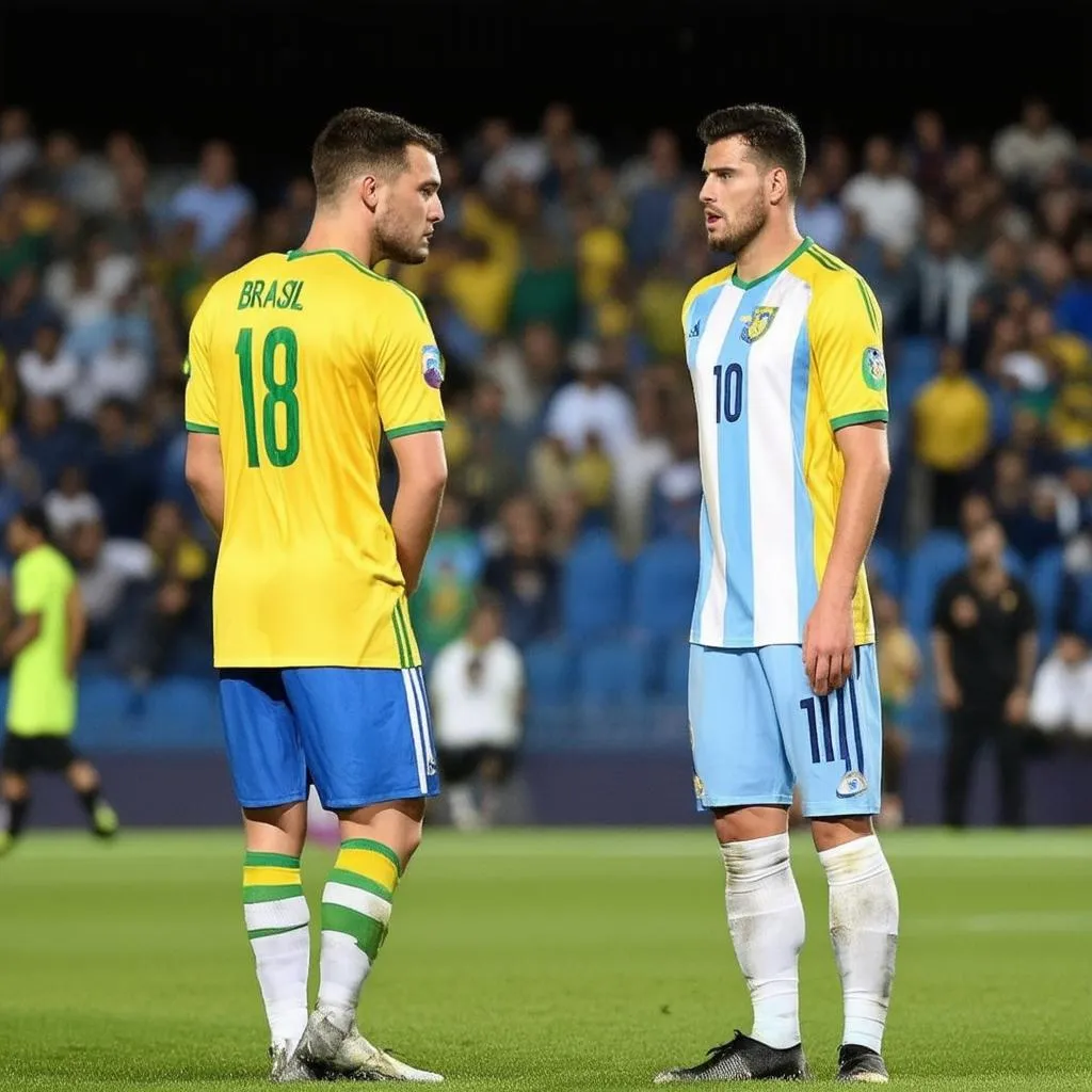 Hai đội tuyển bóng đá Brazil và Argentina