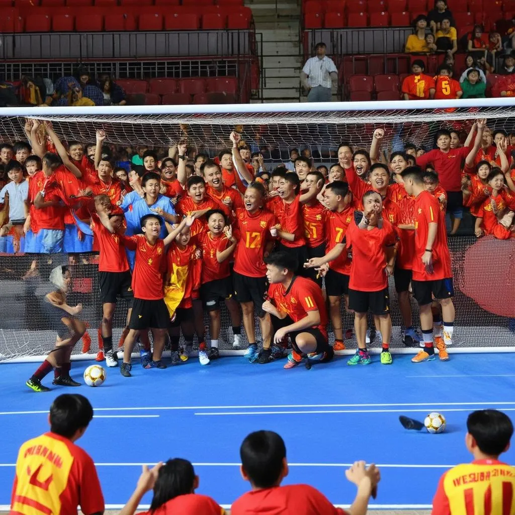 Trận đấu bóng đá futsal Việt Nam