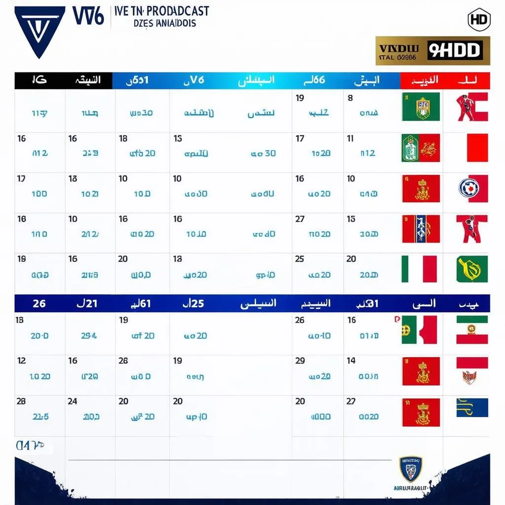 Lịch phát sóng bóng đá VTV6 HD