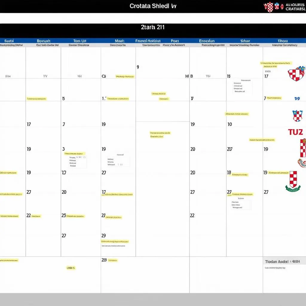 Lịch thi đấu Croatia
