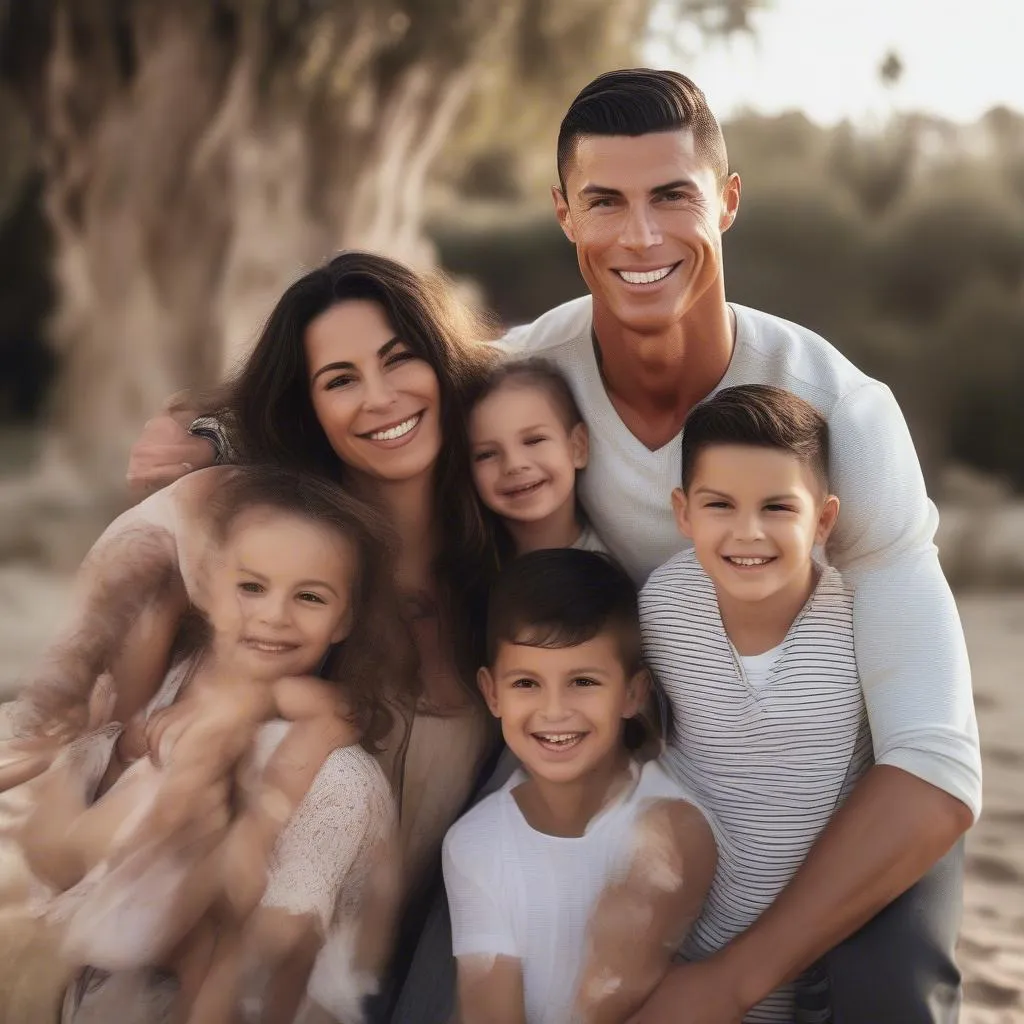 Hình ảnh Ronaldo bên gia đình