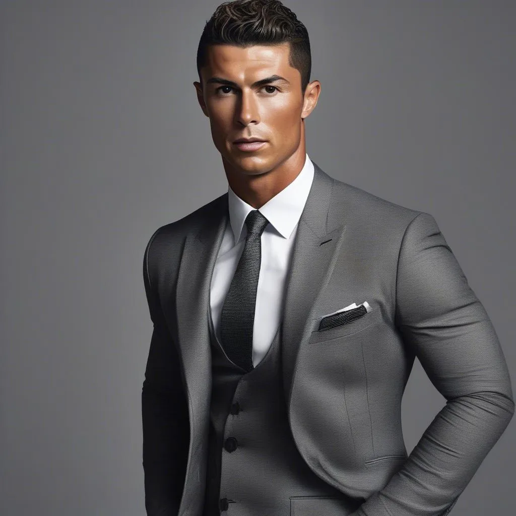 Ảnh đẹp Ronaldo với phong cách thời trang cao cấp lịch lãm