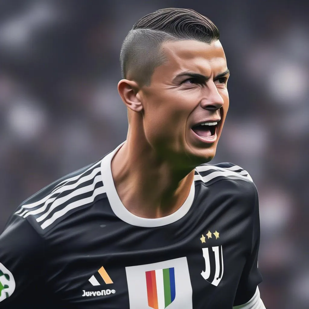 Ronaldo Juventus 4K với biểu cảm đầy cảm xúc