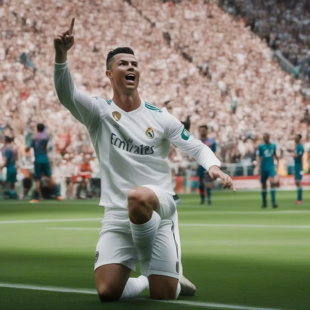 Hình ảnh Ronaldo 4K tuyệt đẹp, thể hiện sự mạnh mẽ và quyết tâm của một cầu thủ vĩ đại