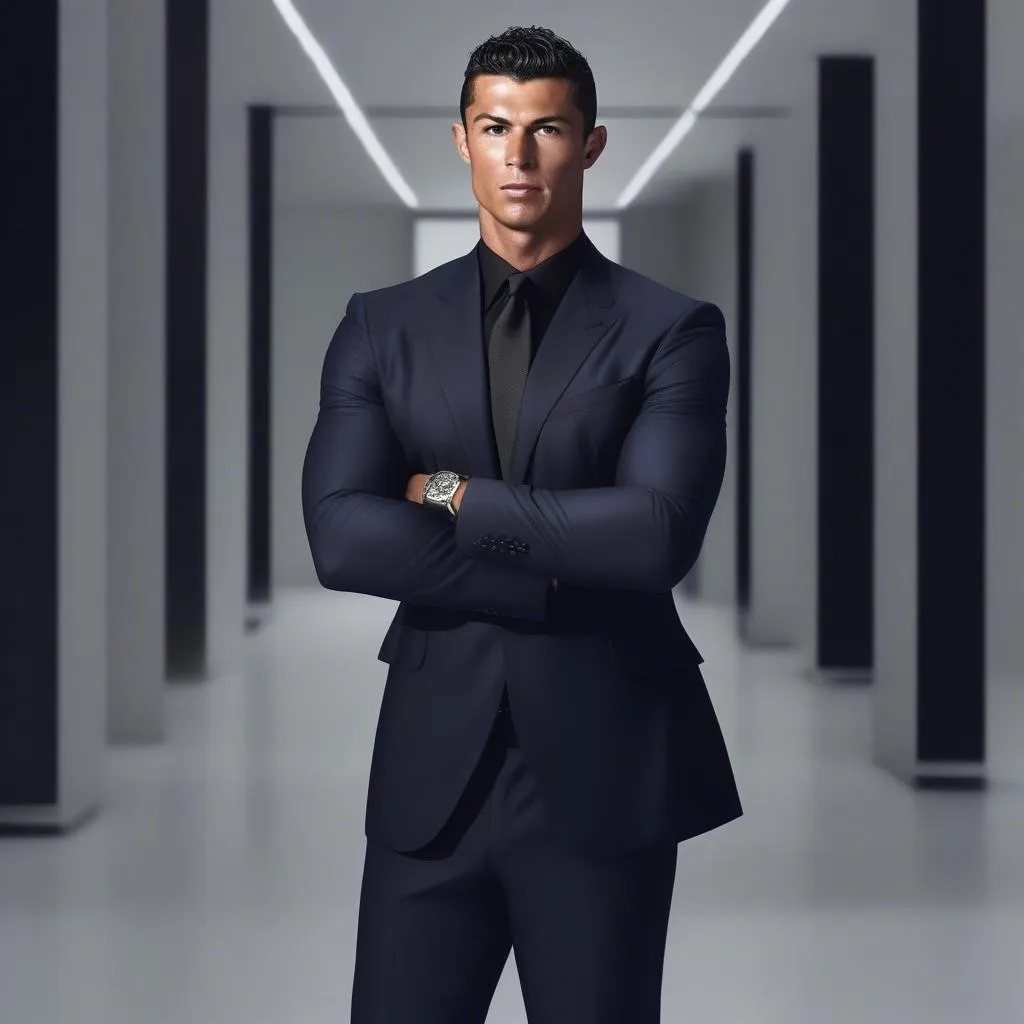 Ảnh Ronaldo đẹp HD chụp hình studio - Cristiano Ronaldo trong bộ ảnh studio đầy cuốn hút