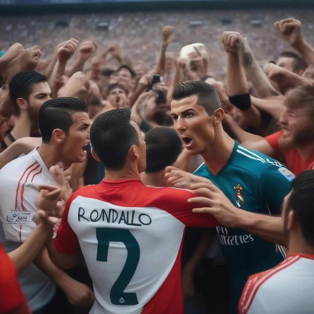 Anti Ronaldo fan cuồng đối đầu