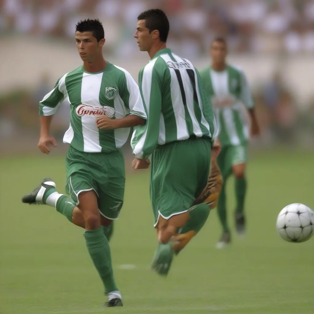 Ronaldo ghi bàn đầu tiên cho Sporting Lisbon