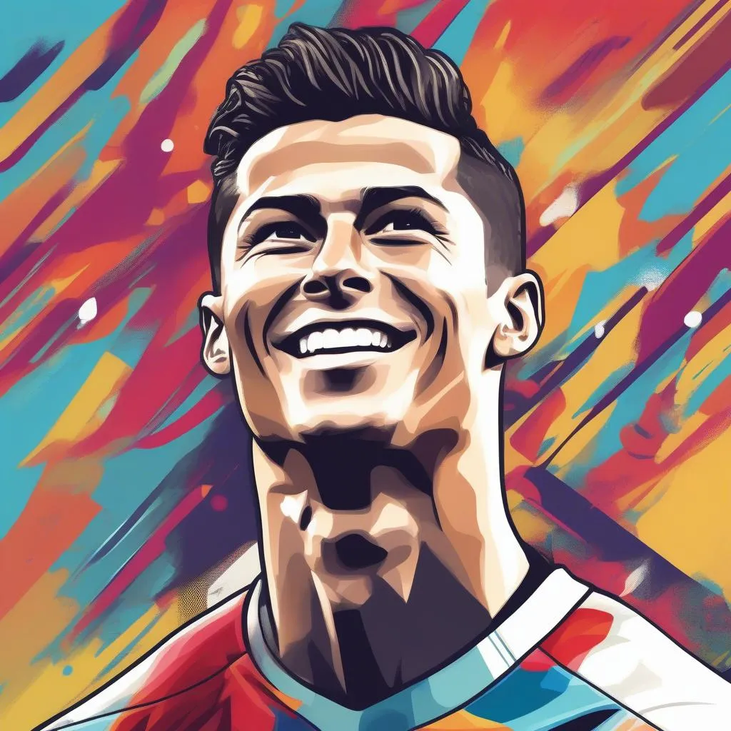 Biếm họa Ronaldo - Nụ cười rạng rỡ