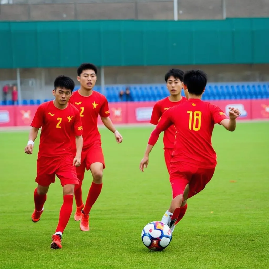 Bóng đá U19 Việt Nam thi đấu