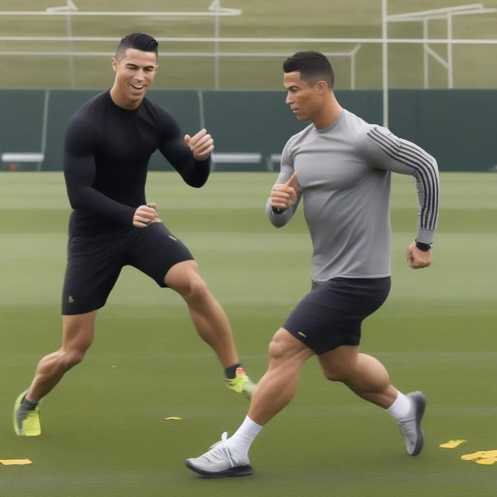 Ronaldo tập luyện cường độ cao