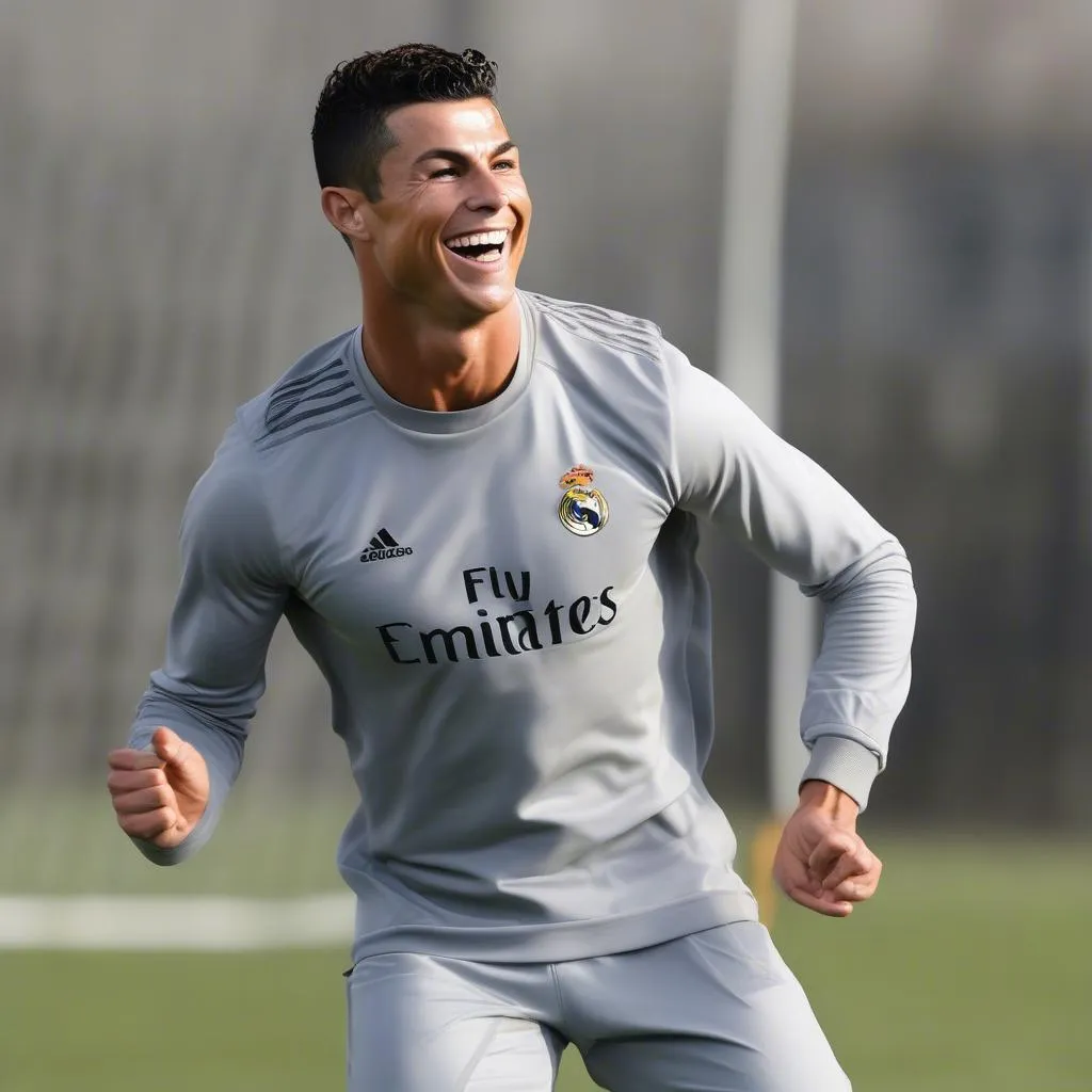 Ronaldo tập luyện với tinh thần tích cực