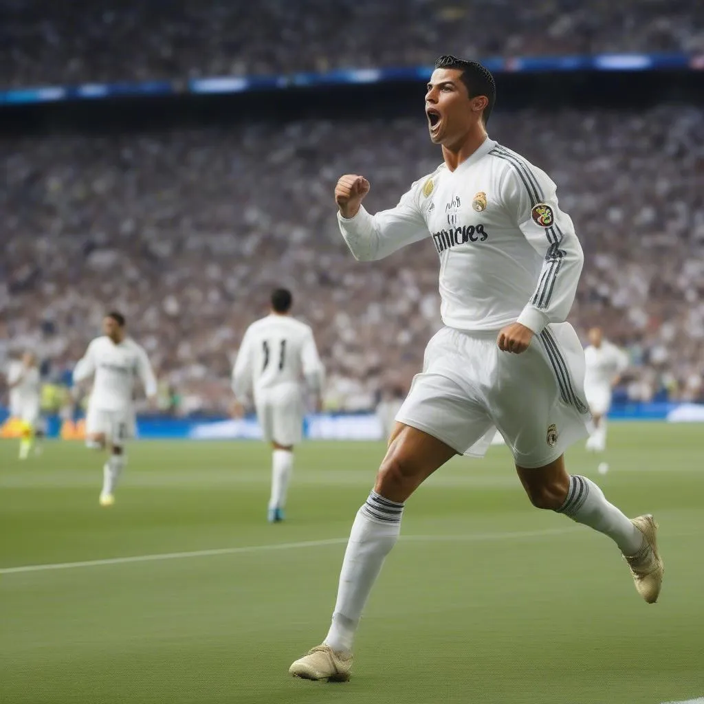 Ronaldo thi đấu cho Real Madrid