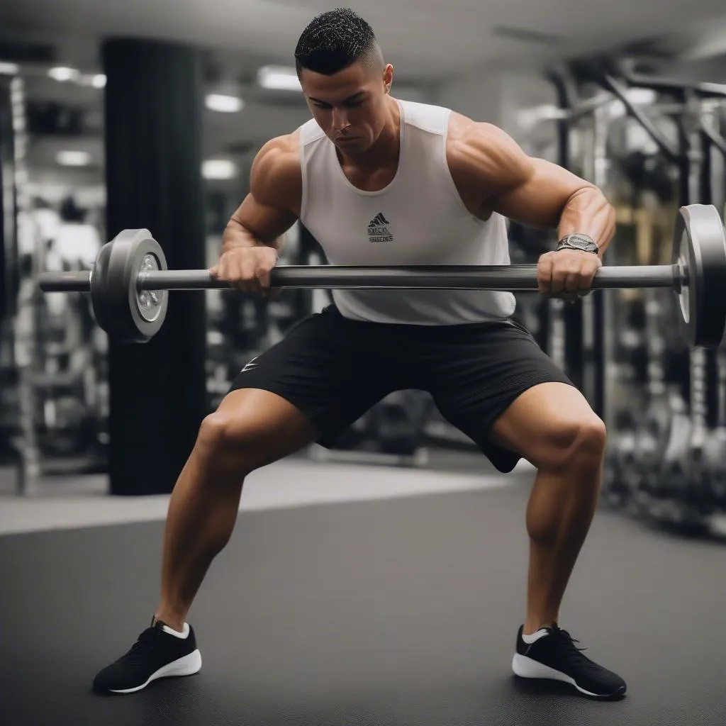 Ronaldo's intensive training routine, focusing on building strength and speed in his legs