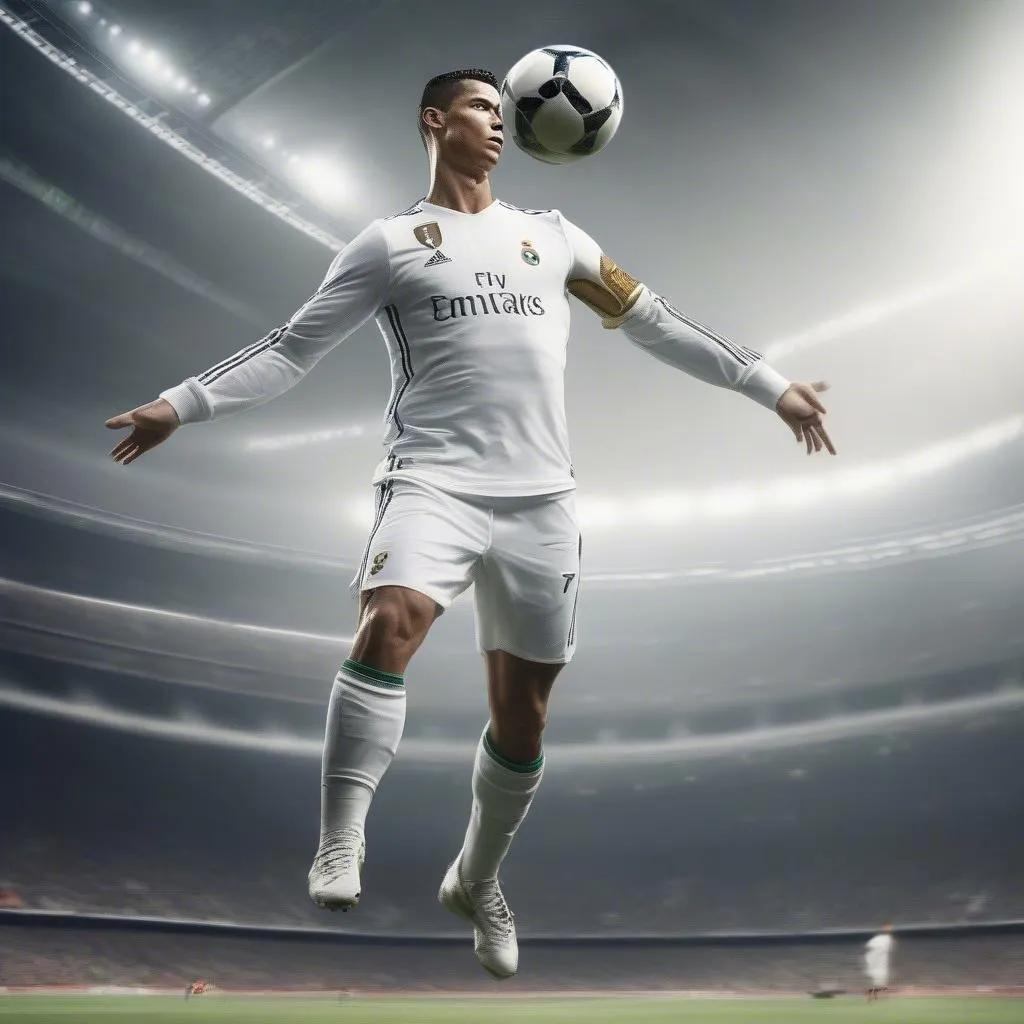 Ronaldo tranh chấp bóng bổng