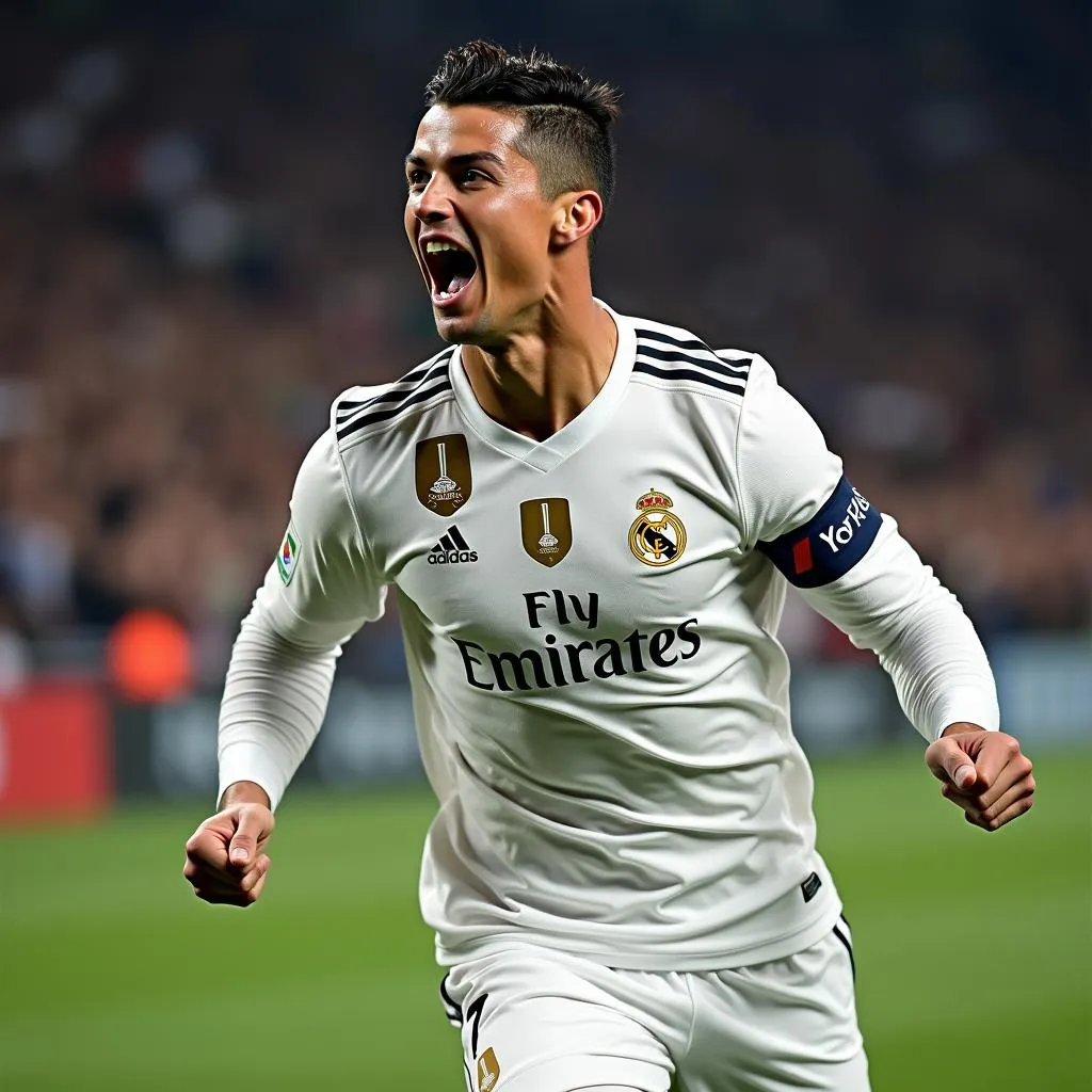 Cristiano Ronaldo ăn mừng bàn thắng