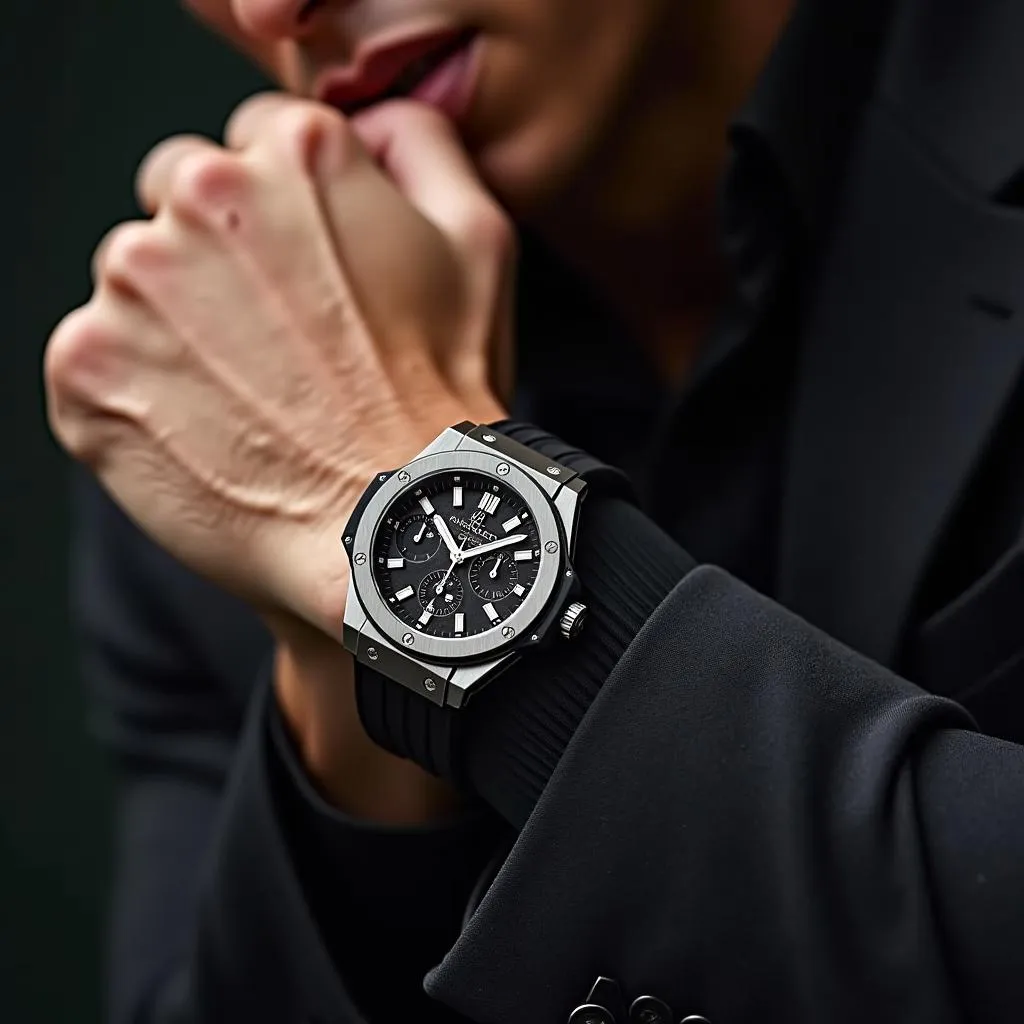 Cristiano Ronaldo đeo đồng hồ Hublot