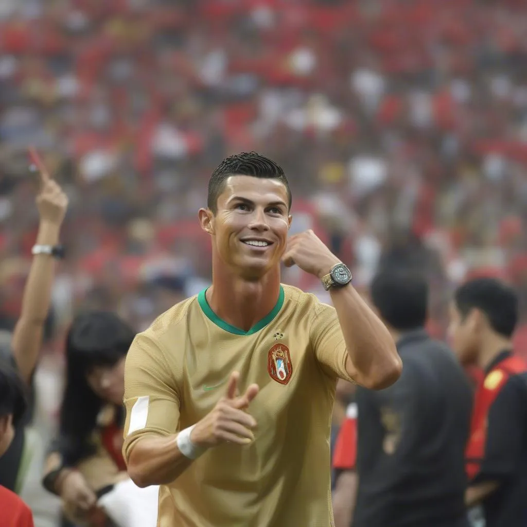 Cristiano Ronaldo là huyền thoại bóng đá, được nhiều người hâm mộ Việt Nam yêu mến