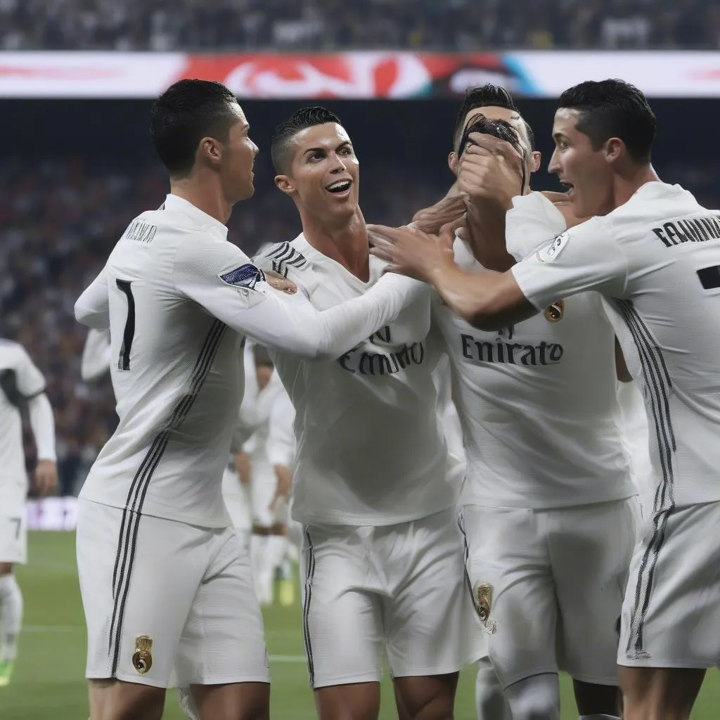 Ronaldo celebrate goal