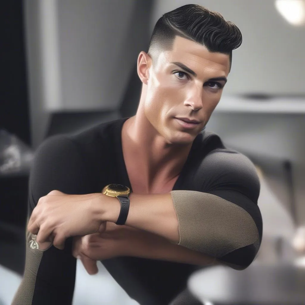 Cristiano Ronaldo kiểu tóc phong cách cải tiến hoàn hảo