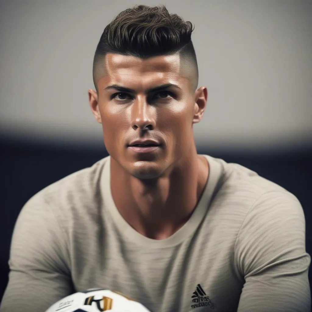 Cristiano Ronaldo kiểu tóc phong cách nam tính hiện đại