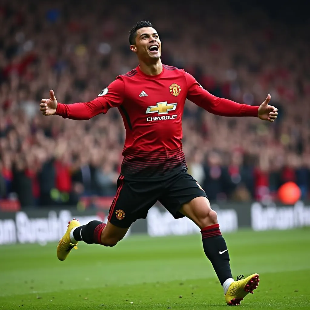 Cristiano Ronaldo scores a stunning free kick for Manchester United