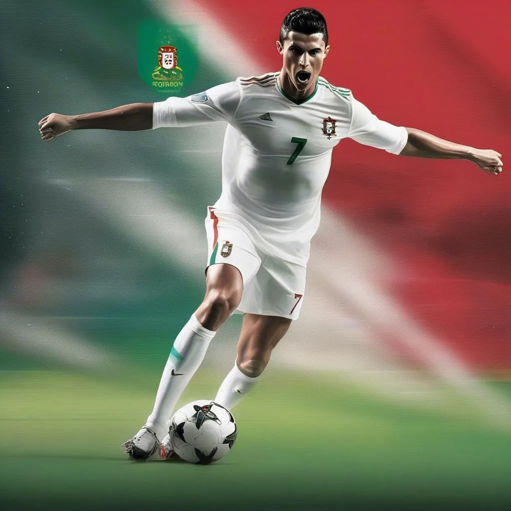 Cristiano Ronaldo Bồ Đào Nha Poster: Hình Ảnh Huyền Thoại