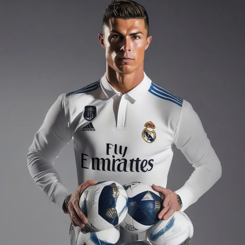 Ronaldo trong trận ra mắt Real Madrid năm 2009