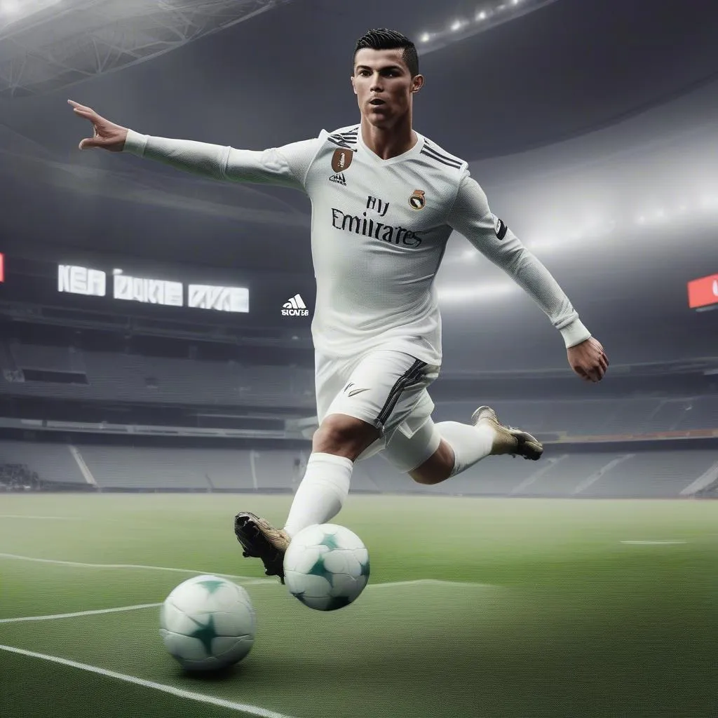 Hình ảnh Cristiano Ronaldo trong trang phục Nike