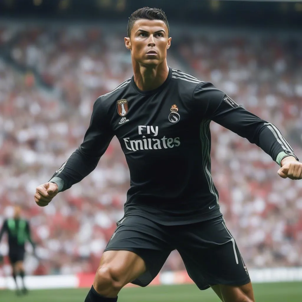 Ronaldo như một con sư tử trên sân cỏ