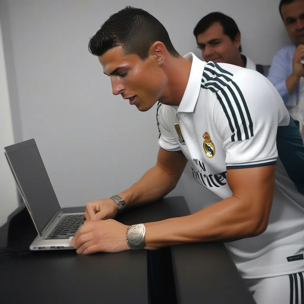 Ronaldo tương tác với người hâm mộ trên Twitter