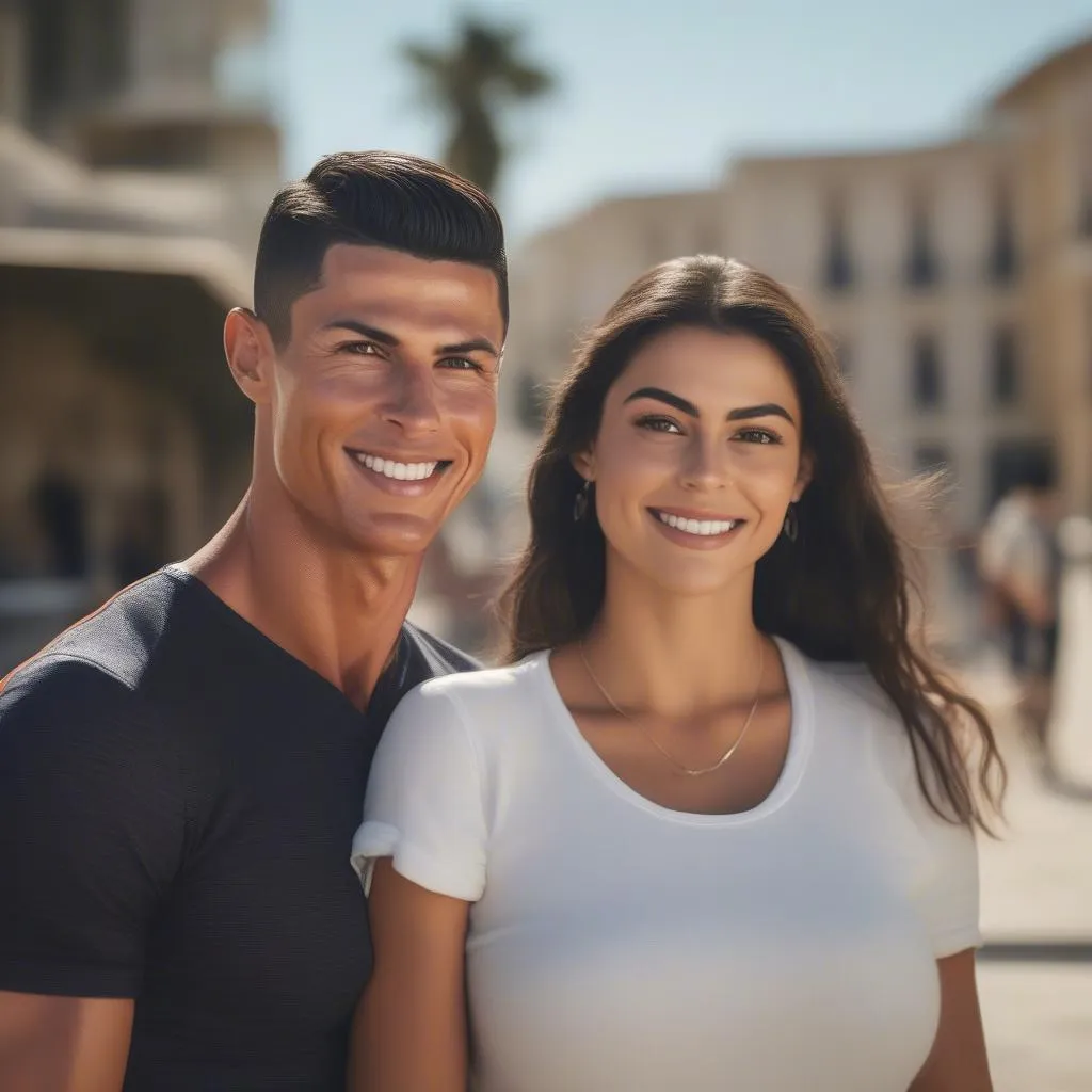 Hình ảnh Cristiano Ronaldo và Georgina Rodríguez