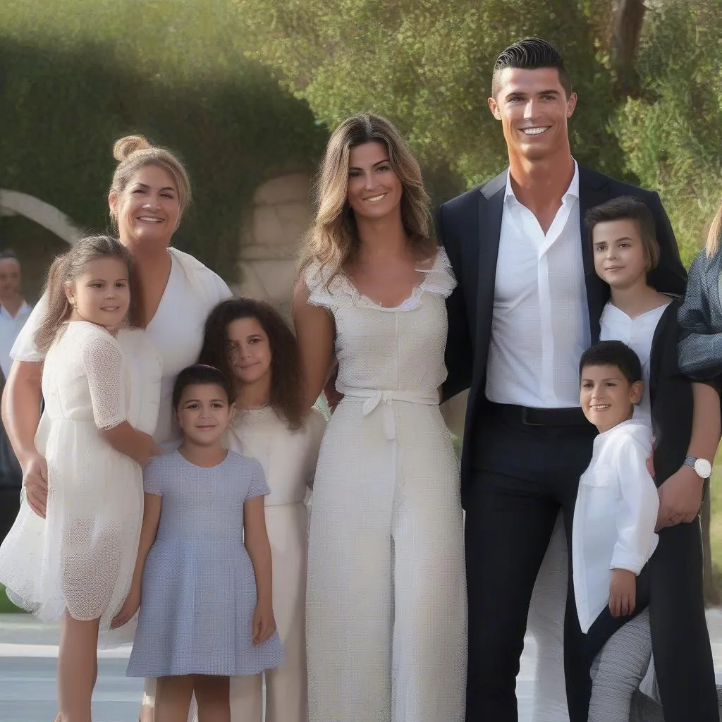 Cristiano Ronaldo với gia đình