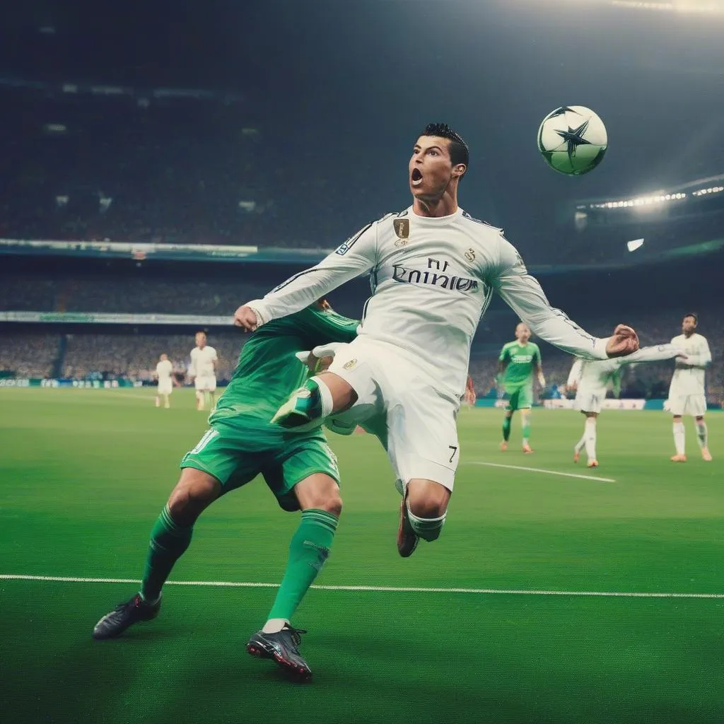 Cú sút nâng cao siêu phẩm của Ronaldo trước Wolfsburg