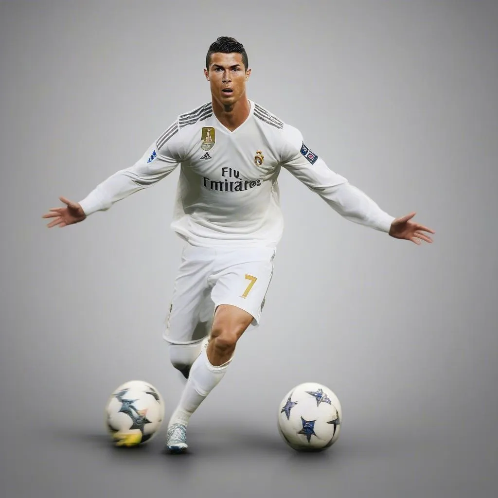 Cristiano Ronaldo, một trong những cầu thủ bóng đá vĩ đại nhất mọi thời đại, được biết đến với khả năng ghi bàn thượng thừa, kỹ thuật thượng hạng, sức mạnh phi thường và tinh thần thi đấu quả cảm