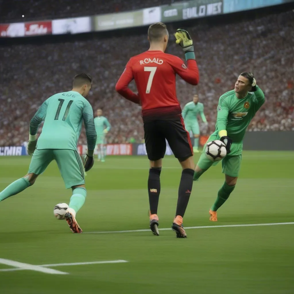 De Gea và Ronaldo đối đầu nhau trên sân cỏ