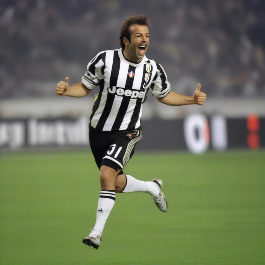 Alessandro Del Piero, một huyền thoại của Juventus, được biết đến với kỹ thuật điêu luyện và phong cách chơi bóng lãng mạn.