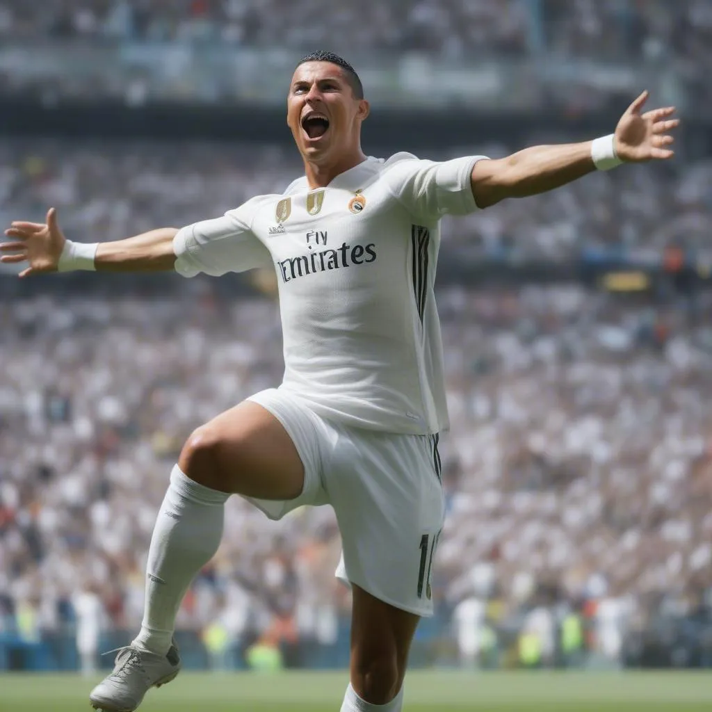 Don Ronaldo celebrates a goal