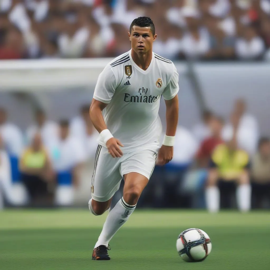 Ronaldo's dribble: Confidence and determination