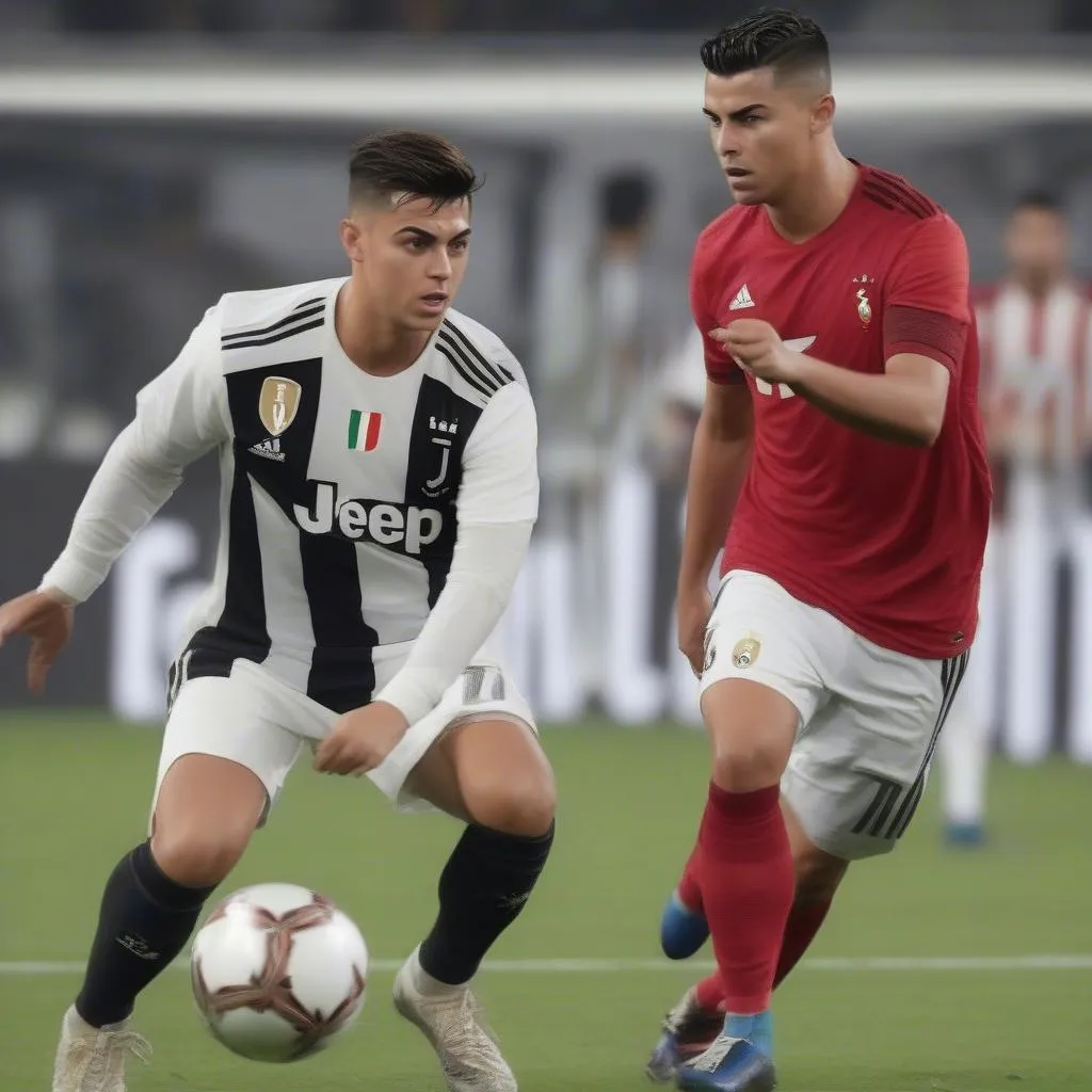 Dybala và Ronaldo đối đầu trên sân cỏ