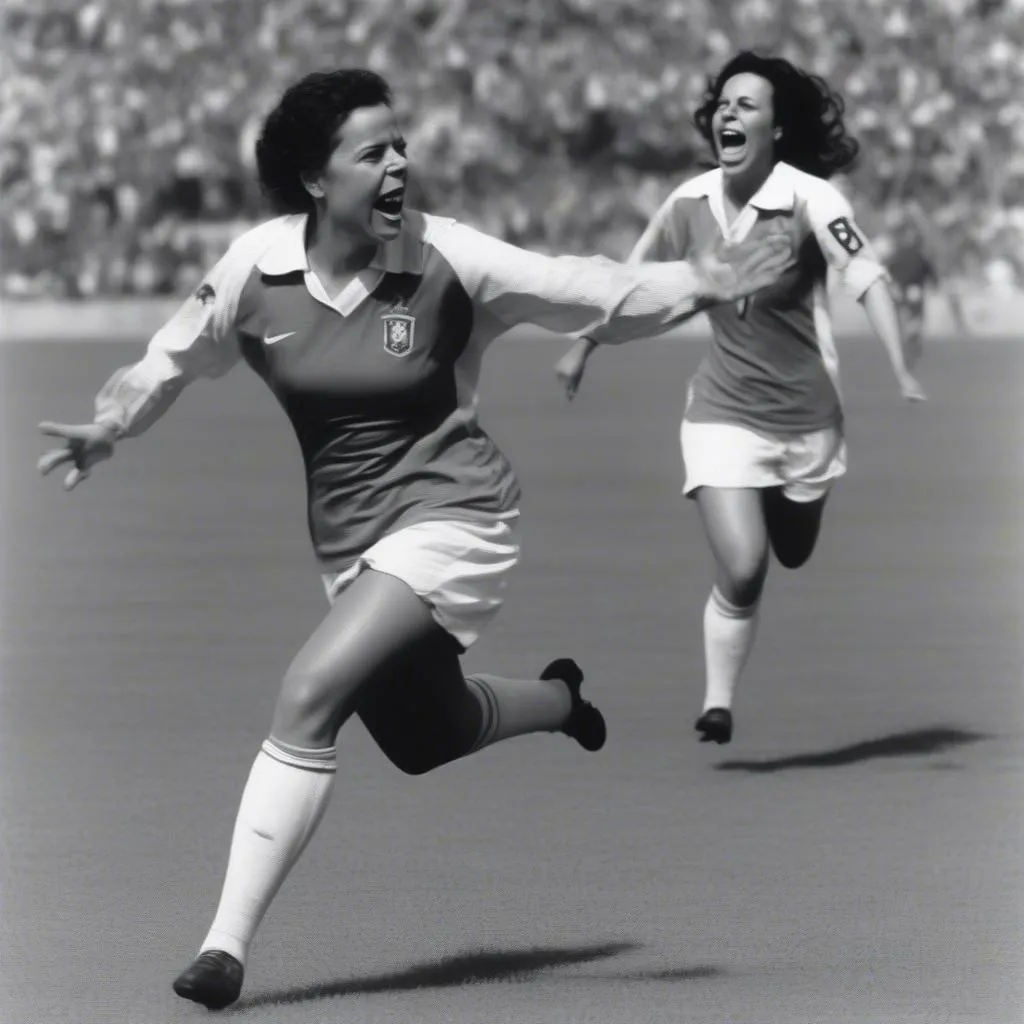 Elis Regina ghi bàn trong trận đấu World Cup