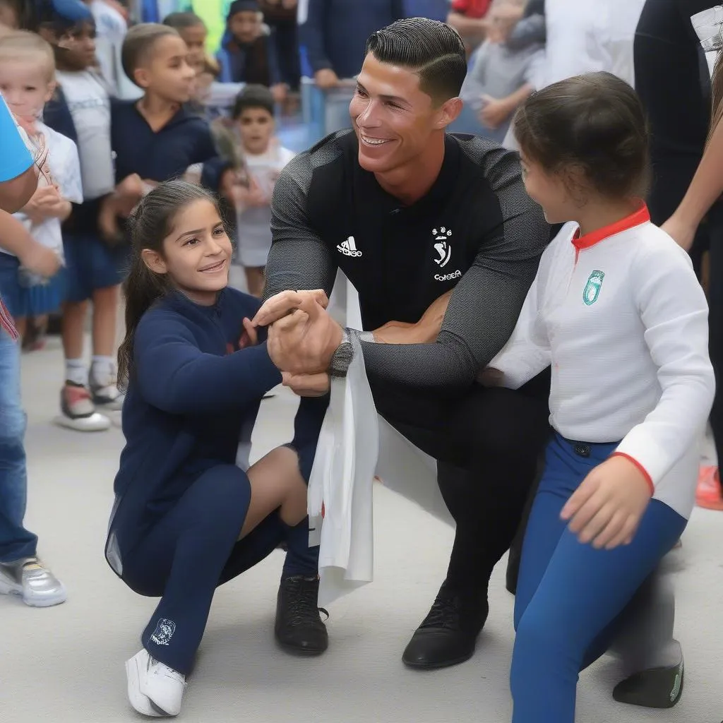 Georgina Rodriguez và Ronaldo chung tay làm từ thiện