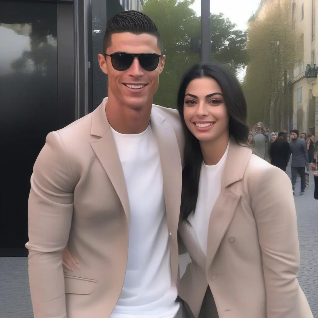 Georgina Rodriguez và Ronaldo hạnh phúc