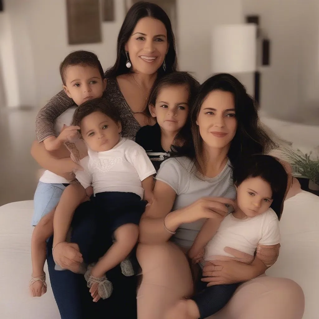 Georgina Rodríguez with Her Children