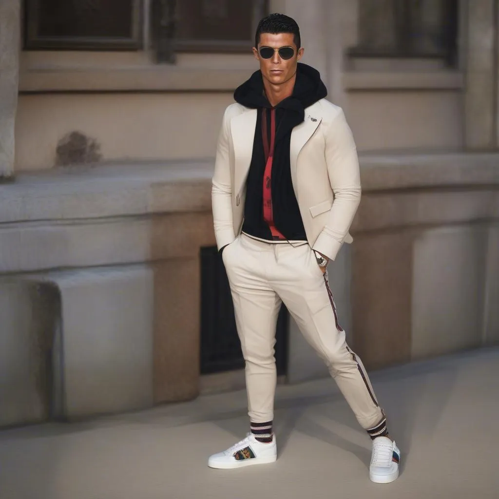 Cristiano Ronaldo diện Guccci Sneakers