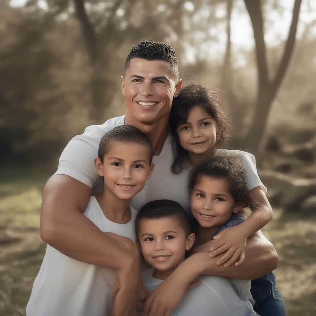 Hình ảnh chúc mừng sinh nhật Ronaldo: Bên gia đình yêu thương