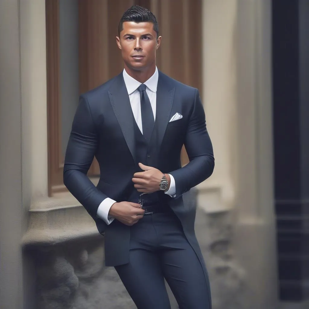 Hình ảnh chúc mừng sinh nhật Ronaldo: Phong cách thời trang sang trọng