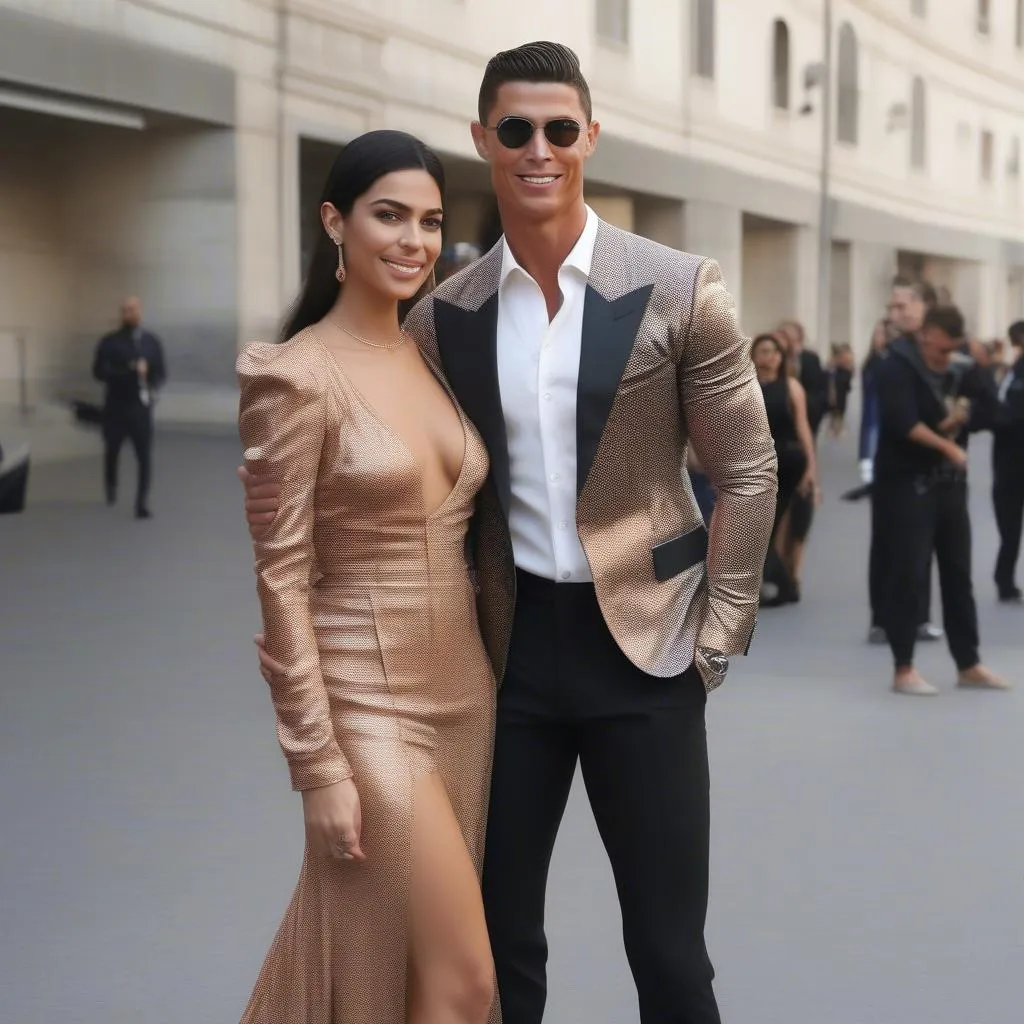 Hình ảnh Georgina Rodriguez và Ronaldo trong các sự kiện