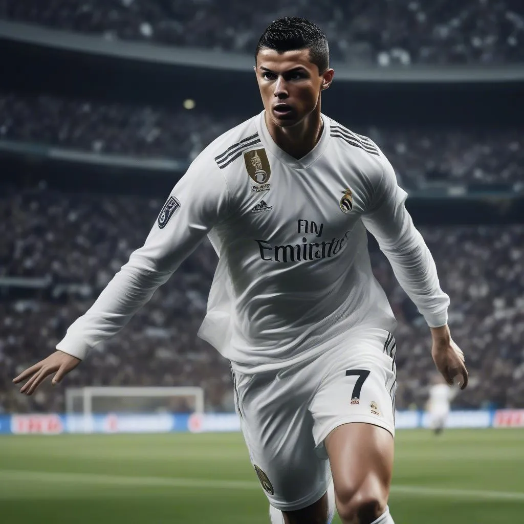 Hình nền Ronaldo 2018 trận đấu bóng đá