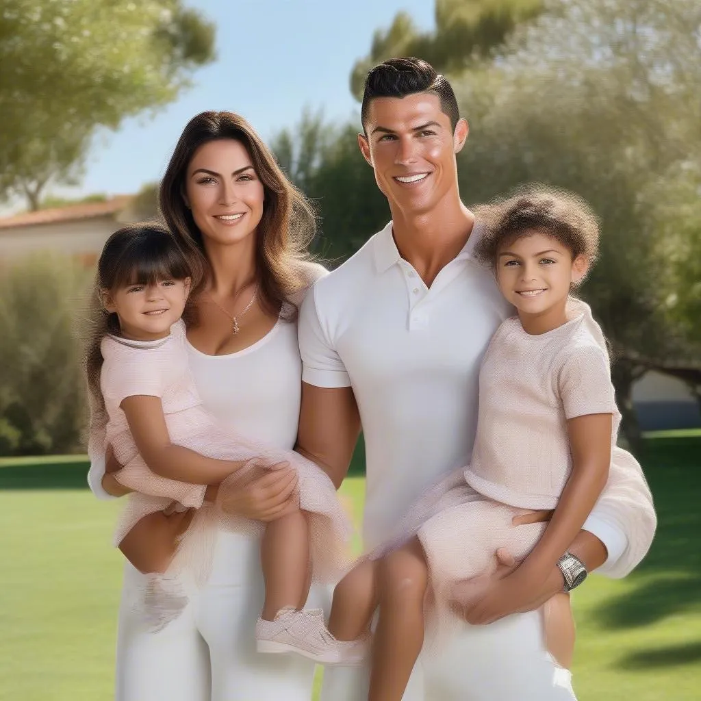 Hình nền Cristiano Ronaldo đẹp bên gia đình