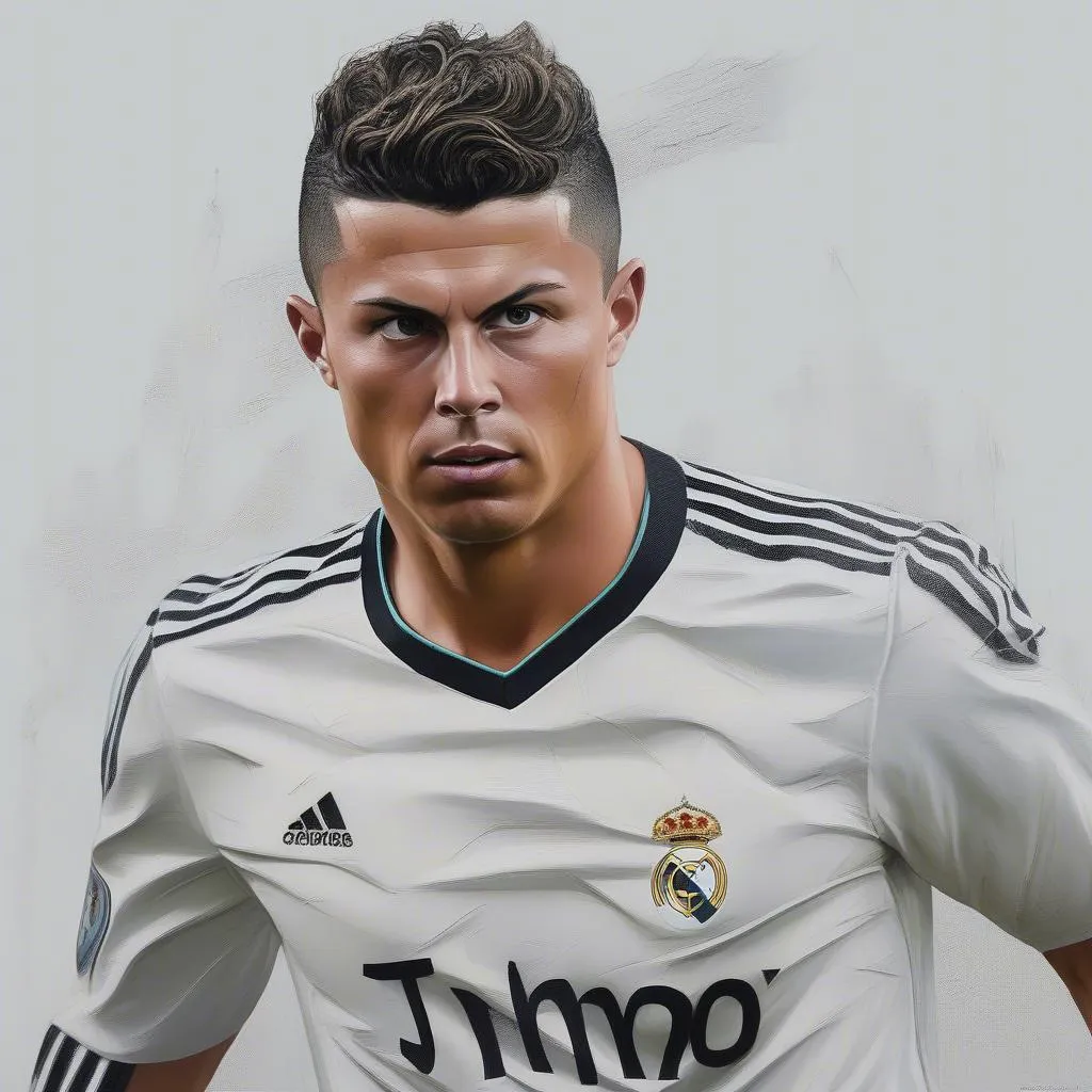 Hình vẽ Ronaldo đẹp mắt - Tái hiện chân dung CR7 với nét vẽ tinh tế